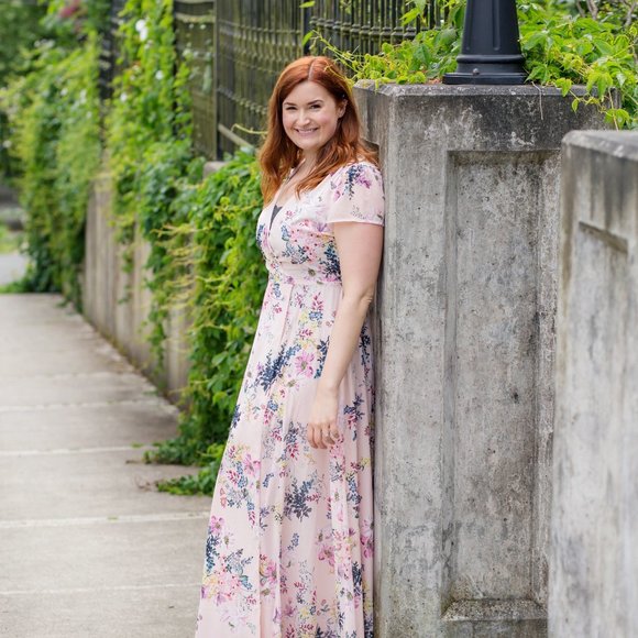 Yumi Kim Calypso Pink Floral Maxi Dress Size Medium - Picture 6 of 17